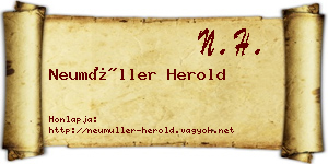 Neumüller Herold névjegykártya